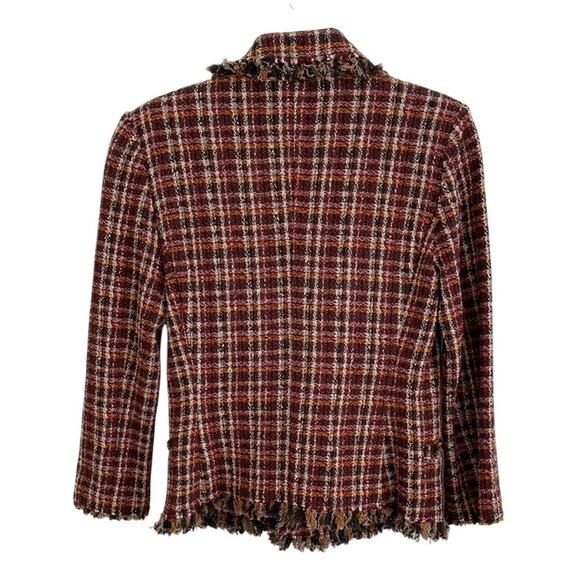 Isabel Marant Etoile Nicole Tweed Fringe Collar Blazer Jacket Double Breasted 6 - Picture 13 of 13